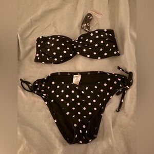 Mossimo Supply Co. Black and White Bikini Set